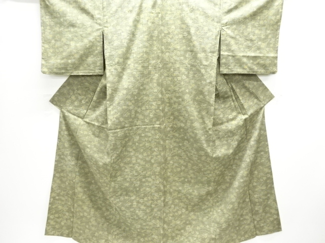 JAPANESE KIMONO / ANTIQUE HITOE TSUMUGI / WOVEN MAPLE 